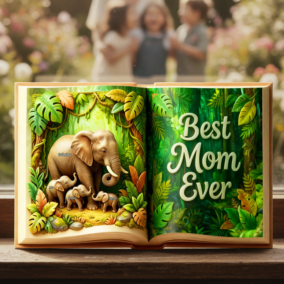 Mom And Kid Elephant Acrylic Plaque - Personalized Gifts For Mothers 03tota050226
