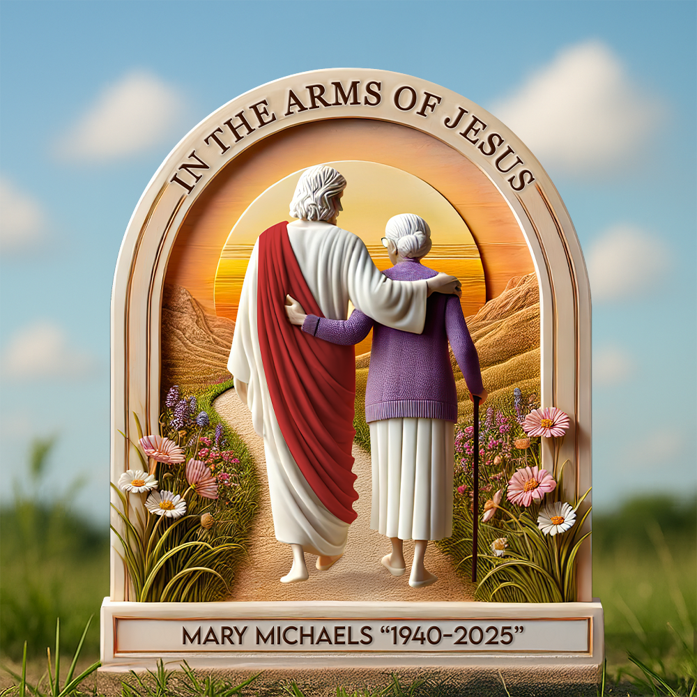 Heaven Jesus Plaque - Personalized Memorial Gifts 02hupu160425