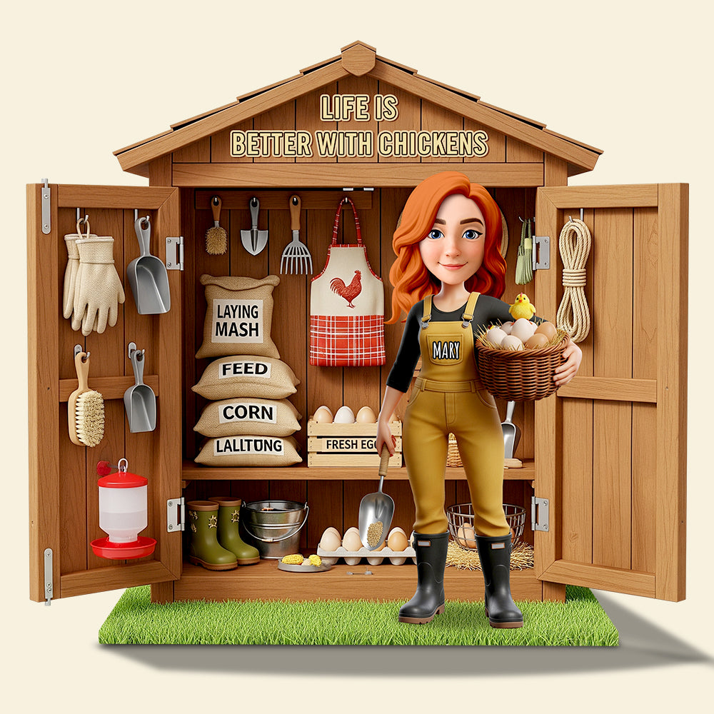 Chicken Girl Acrylic Plaque Personalized Gifts For Farmers 04OHDT160625