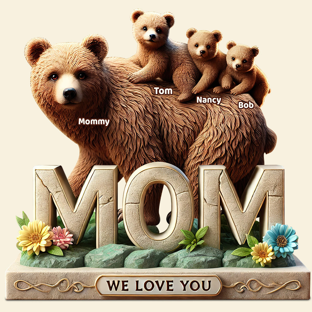 Bear Mom Acrylic Plaque Personalized Gifts For Mom 01hudt170425