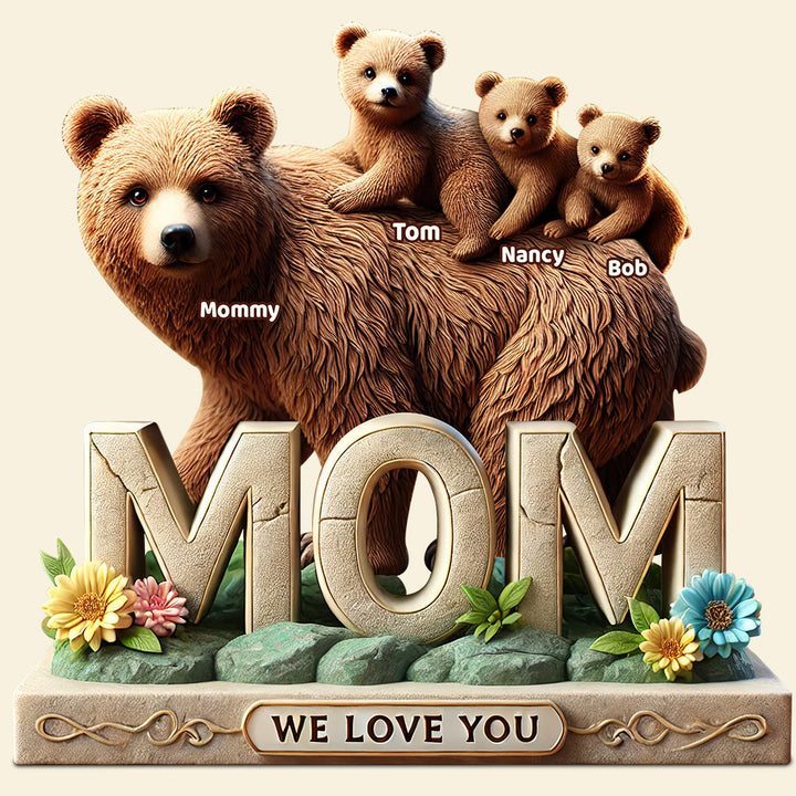 Bear Mom Acrylic Plaque Personalized Gifts For Mom 01hudt170425