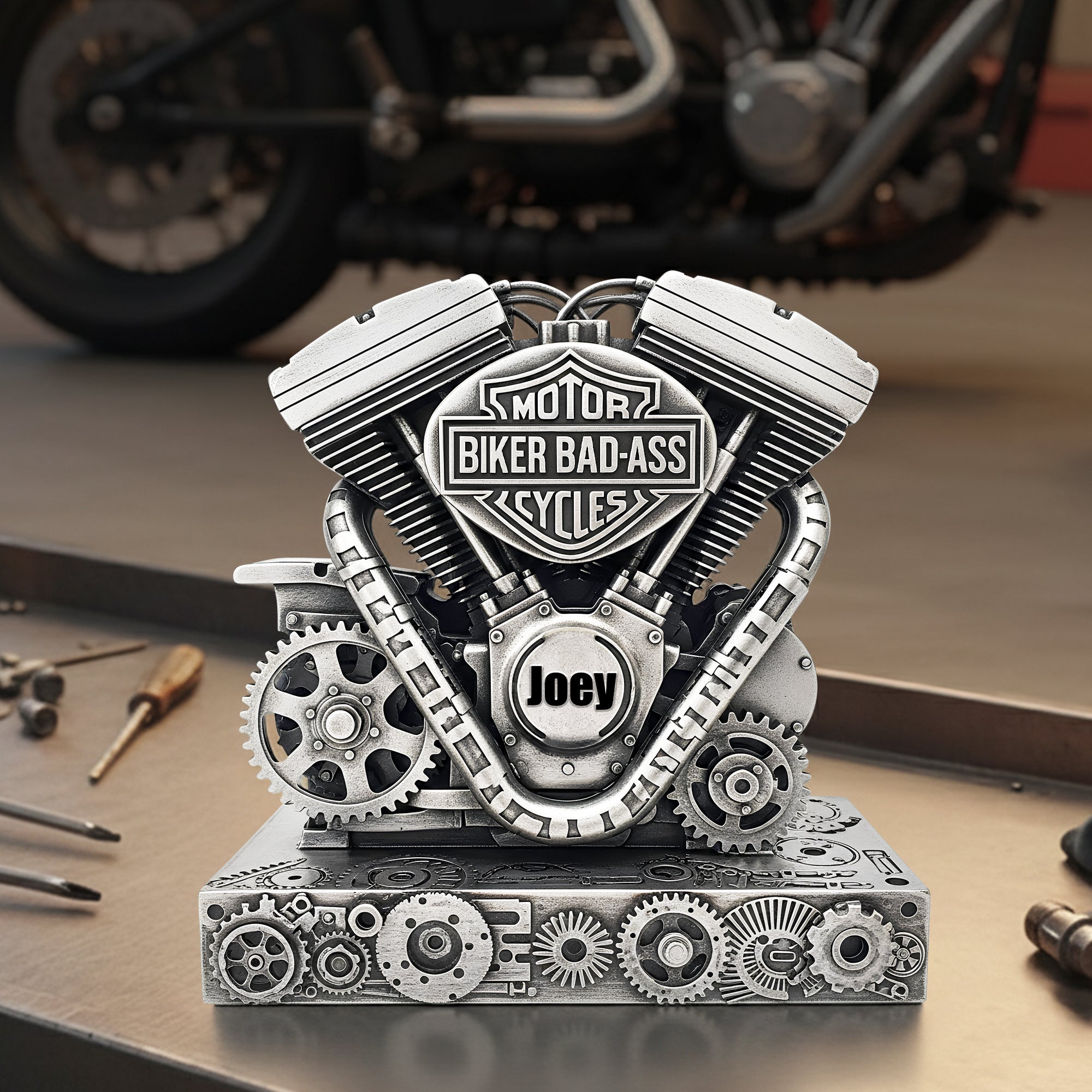 Strong Motorcycle Engine Acrylic Plaque - Personalized Gifts For Bikers 03QHLU170925