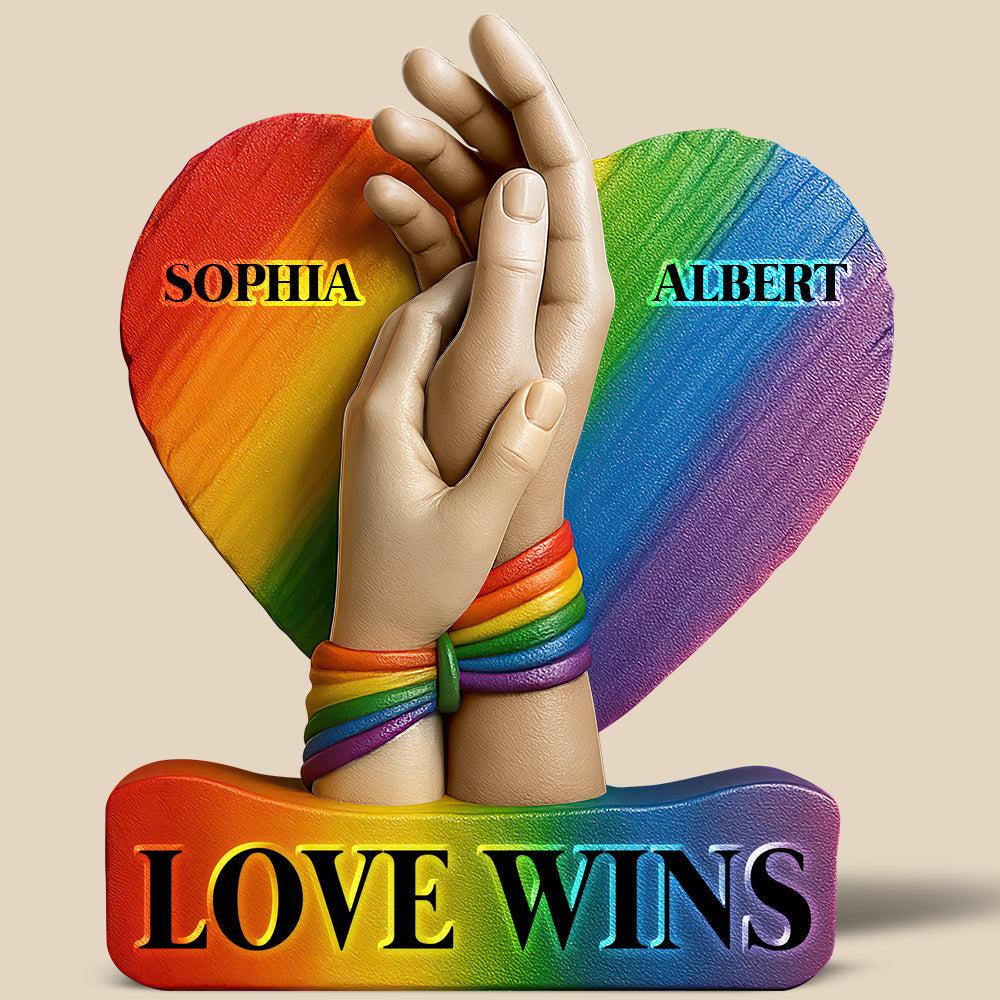 LGBT Couple Acrylic Plaque - Personalized Gifts For Couple 01huqn130525