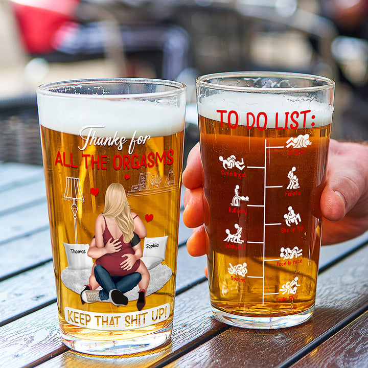 Naughty Couple Beer Glass - Personalized Gifts For Couple 01ohqn120525hh
