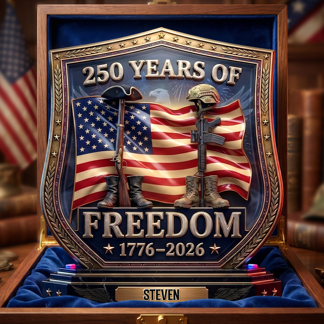 Celebrated America 250th Anniversary Acrylic Plaque - Personalized Gifts For Veterans 04todh040626