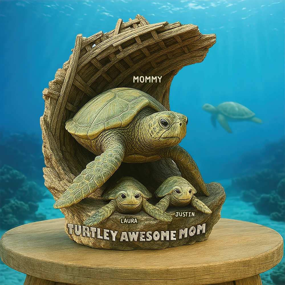 Personalized Gifts For Mom Acrylic Plaque, Turtley Awesome Mother 03tgpu050425