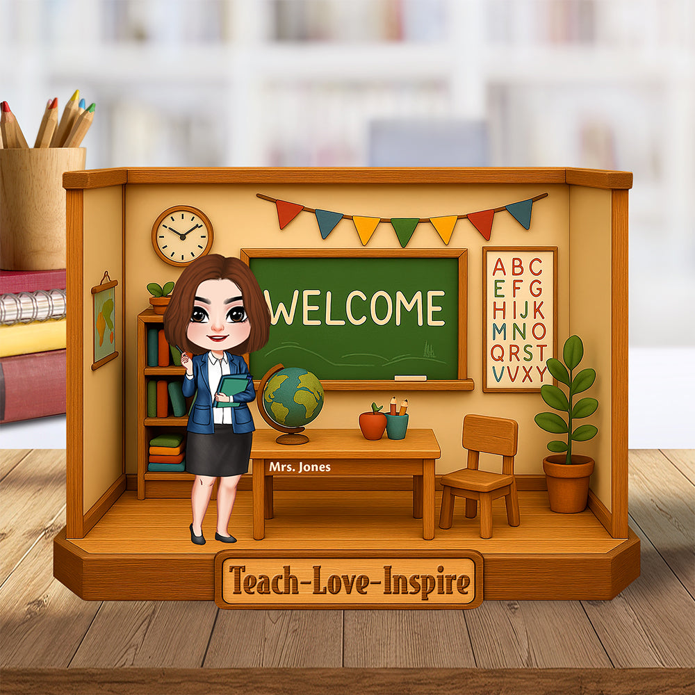 Teacher Love Inspire Plaque - Personalized Gifts For Teacher 04naqn160425