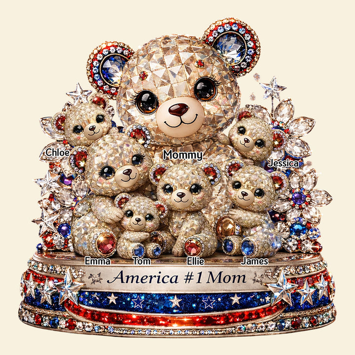 Mother Bear x America 250th Anniversary Acrylic Plaque - Personalized Gifts For Mothers 03todt060326