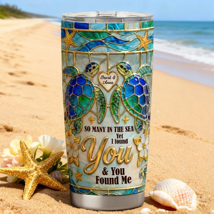 Ocean Love Tumbler - Personalized Gifts For Couple Tumbler 05TOTN150126