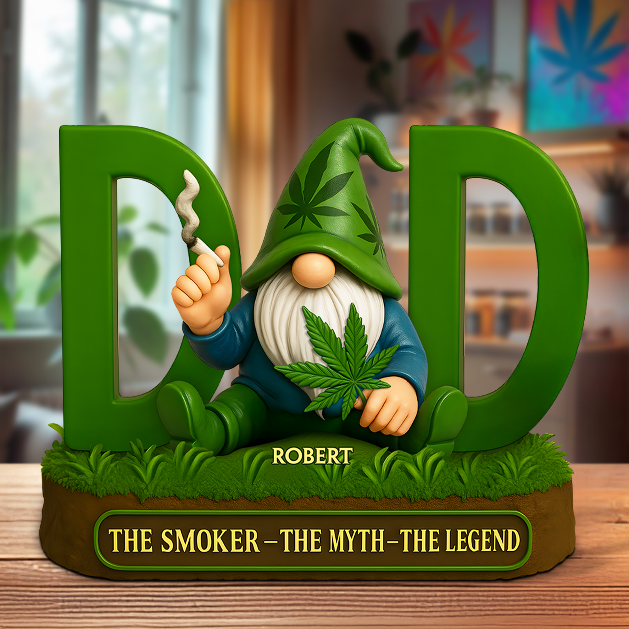 Weed Dad Plaque - Personalized Gifts For Dad 02topu170525