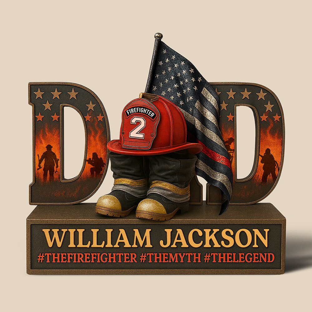 Firefighter Dad Legend Acrylic Plaque - Personalized Gifts For Dad 02qhqn090525