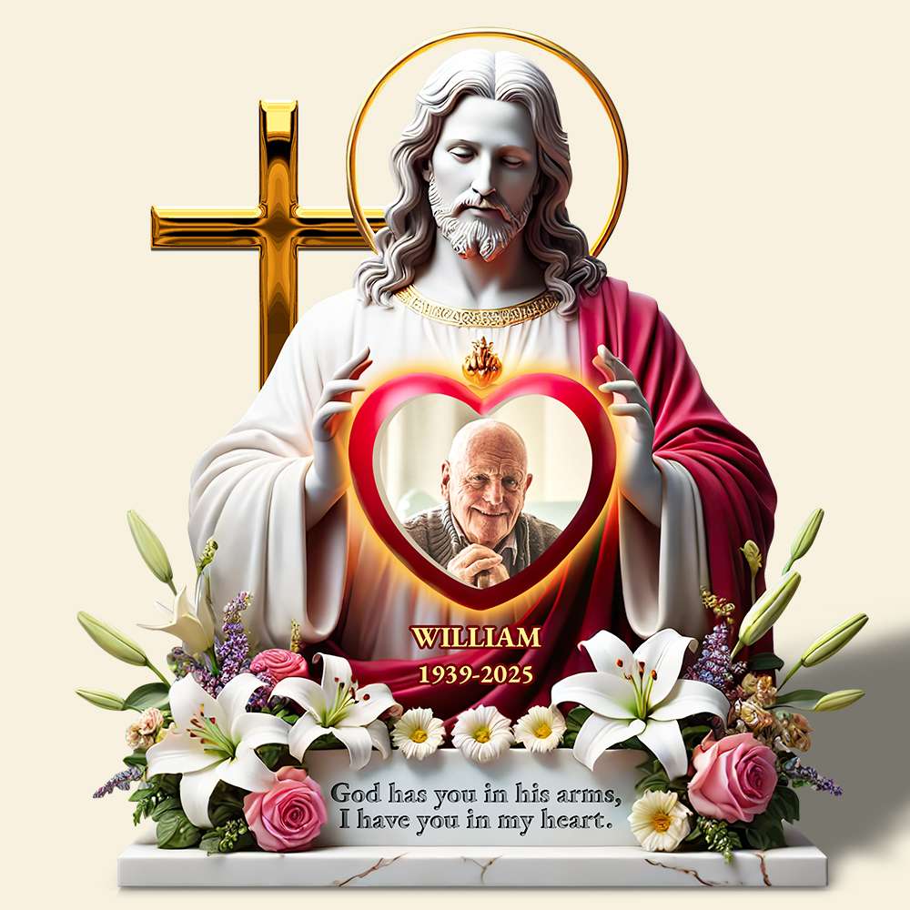 Custom Photo Gifts For Heaven Acrylic Plaque In God's Arms 03HUDT110425