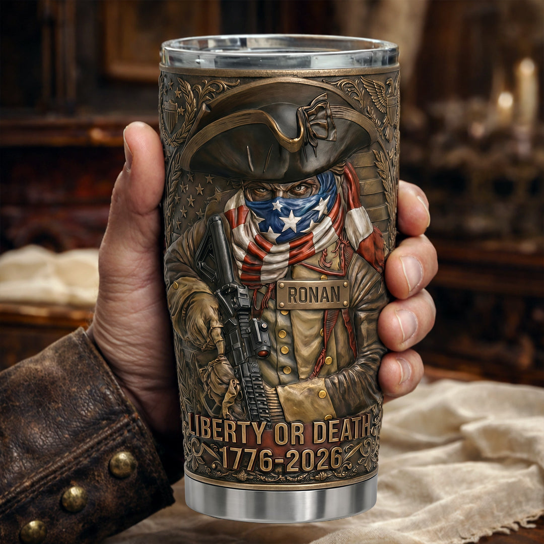 Born For Liberty 20oz Tumbler - Personalized Anniversary Gift For Patriots 02TYLU030326