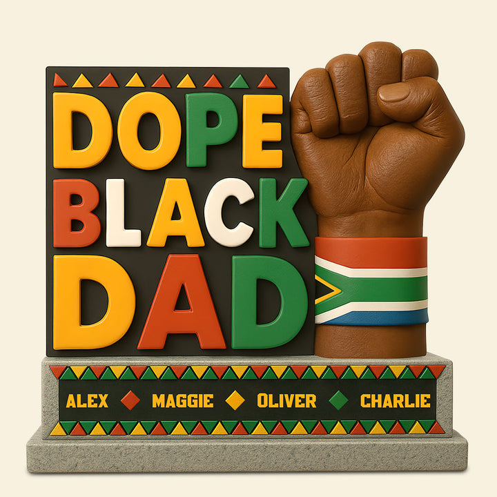 Black Dad Acrylic Plaque - Personalized Gifts For Dad 01HUDT010525