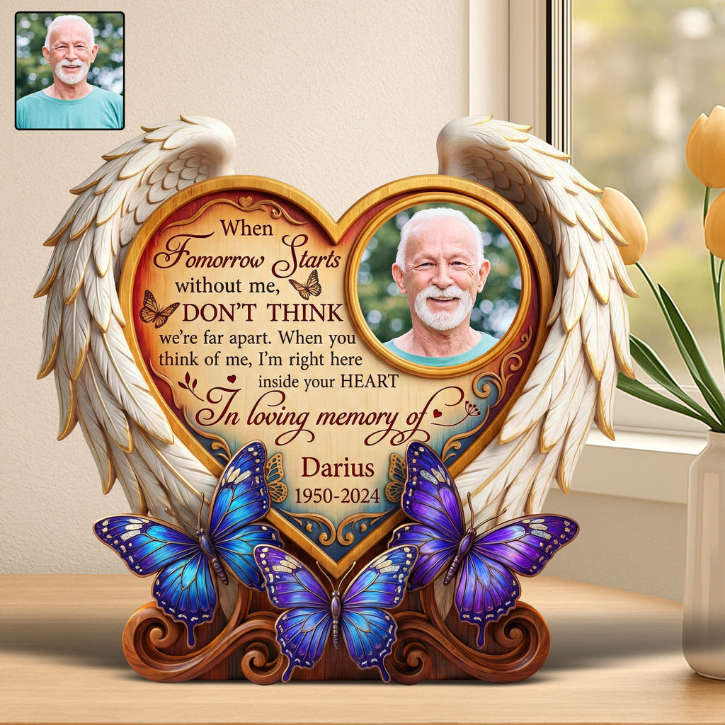 Miss The Angel In Heaven Acrylic Plaque - Custom Photo To Remember Loved One 01huqn220126