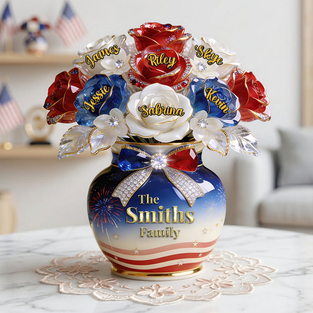 Family Flower 250th USA Anniversary Acrylic Plaque - Personalized Gifts For Family 02pgta040526