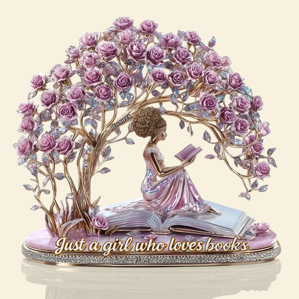 Girl Book Lover Acrylic Plaque Personalized Gifts For Book Lovers 03TGDT210525