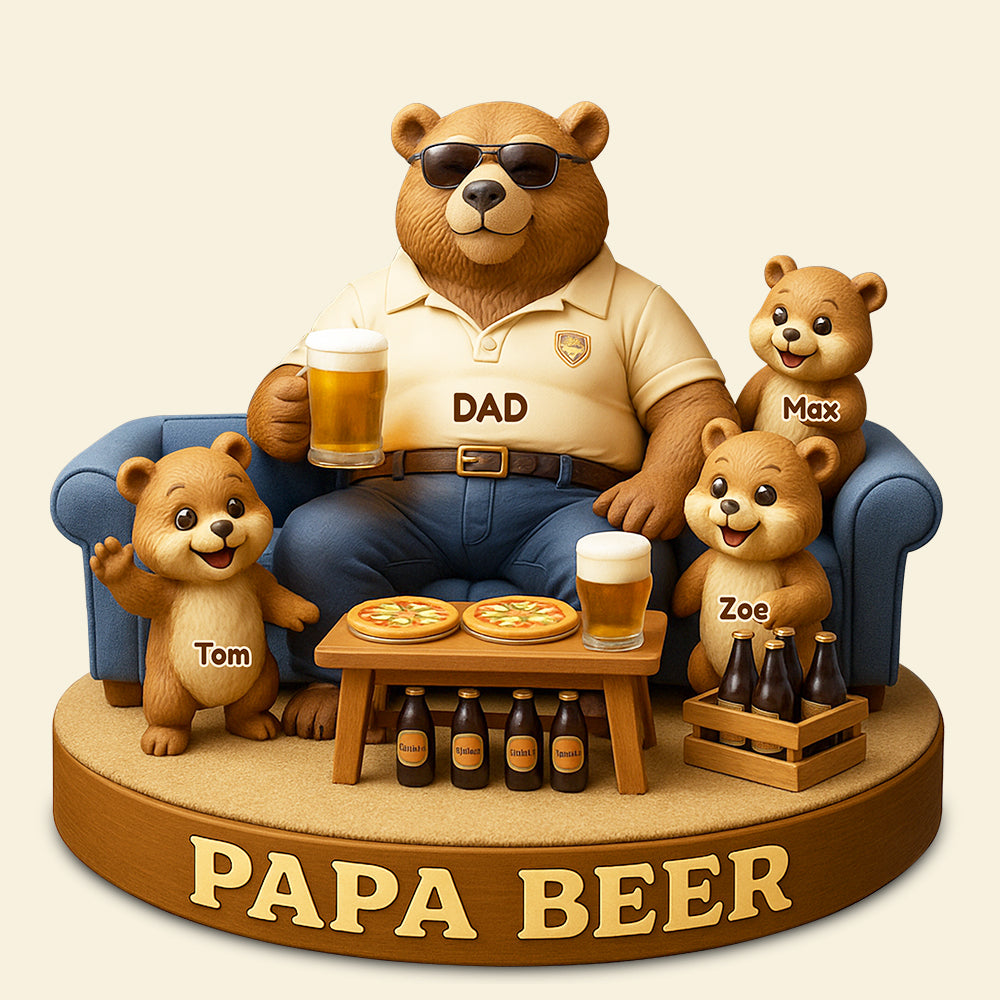 Bear Dad Bod Acrylic Plaque Personalized Gifts For Dad 03TODT010524