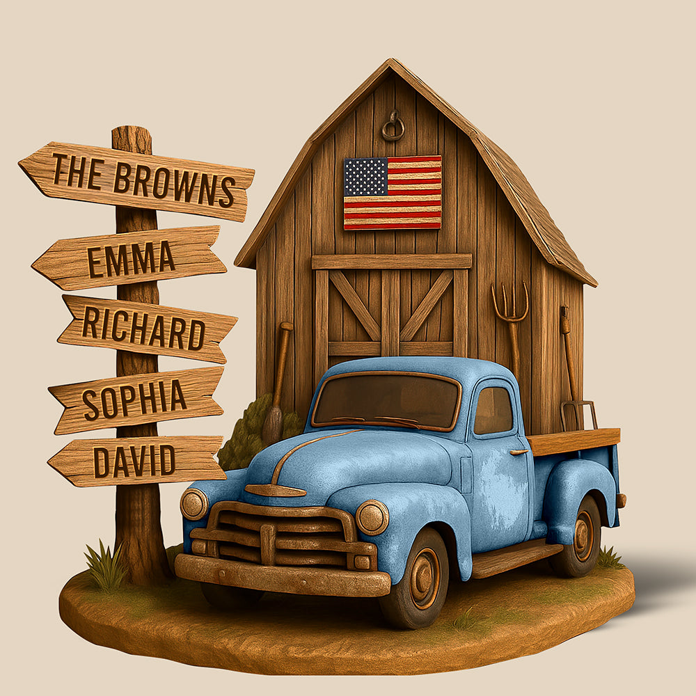 Farm Barn Family Acrylic Plaque - Personalized Gifts For Family 05NAQN220525