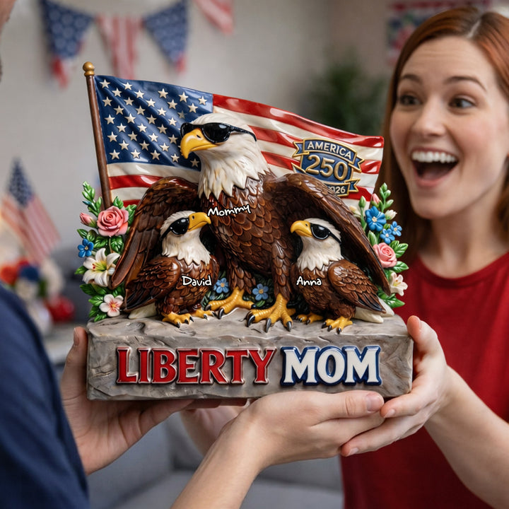 Liberty Eagle Mom Acrylic Plaque - Personalized Gifts For Moms 01tylu020326