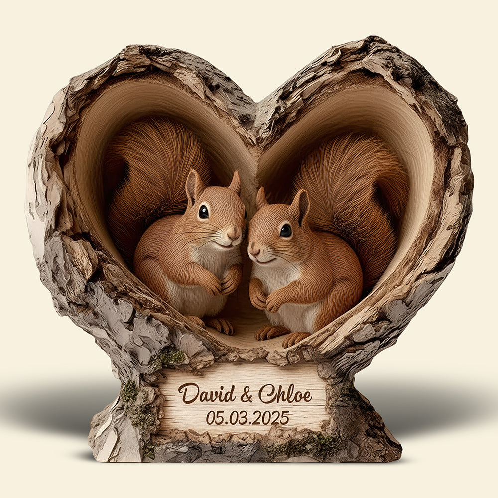 Squirrel Couple Acrylic Plaque – Personalized Gifts for Couple 04hyqn101225