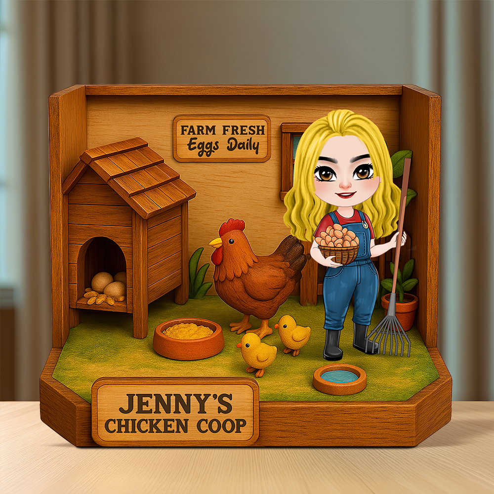 Chicken Coop Plaque - Personalized Gifts For Farmer 03NAPU110425HH