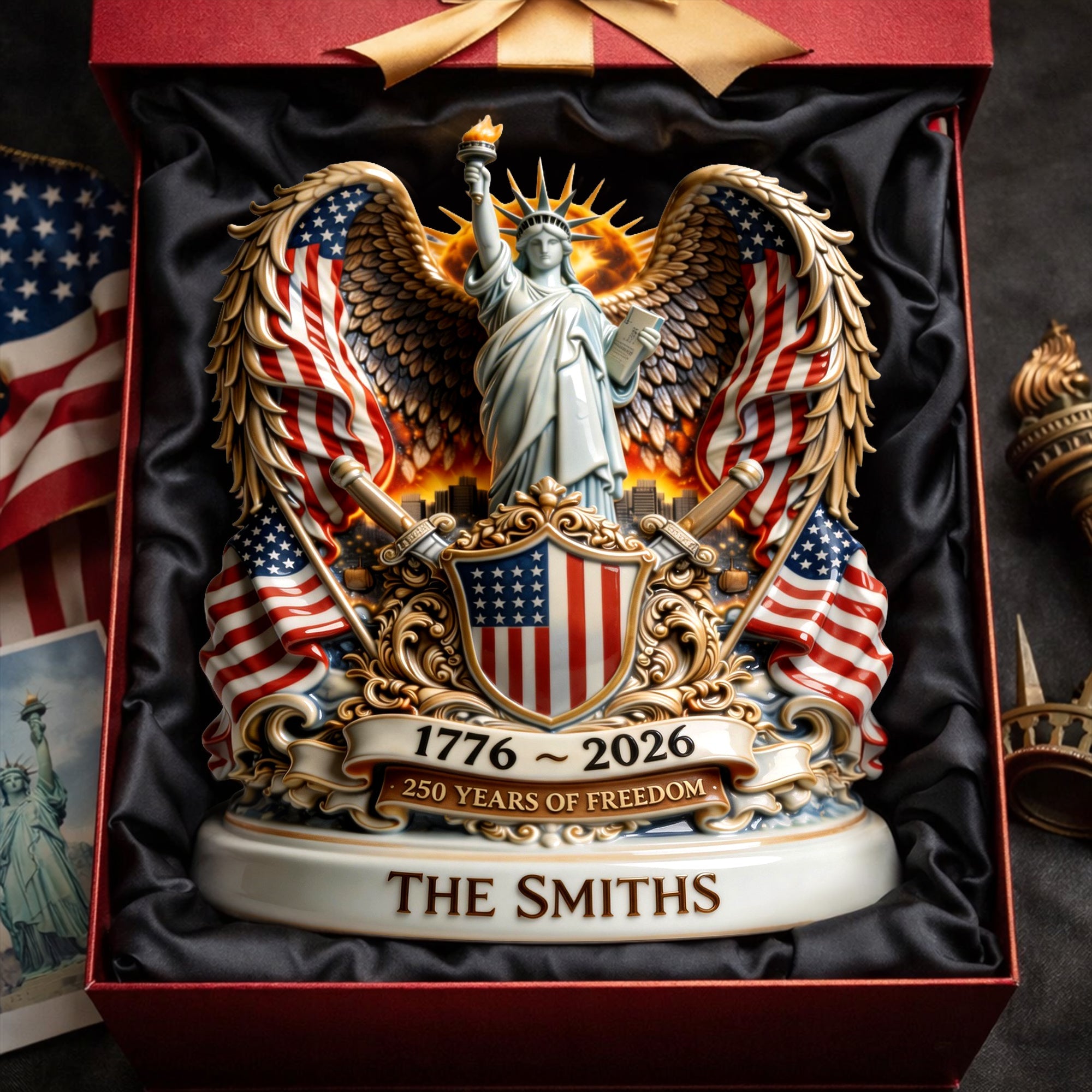 America 250th Anniversary Goddess Of Freedom Acrylic Plaque - Personalized Gifts 03tylu040326