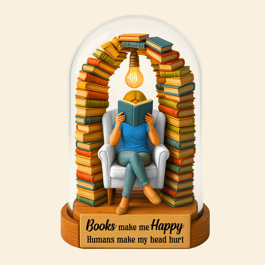 Reading Book Plaque - Personalized Gifts For Book Lovers 05hutn050625