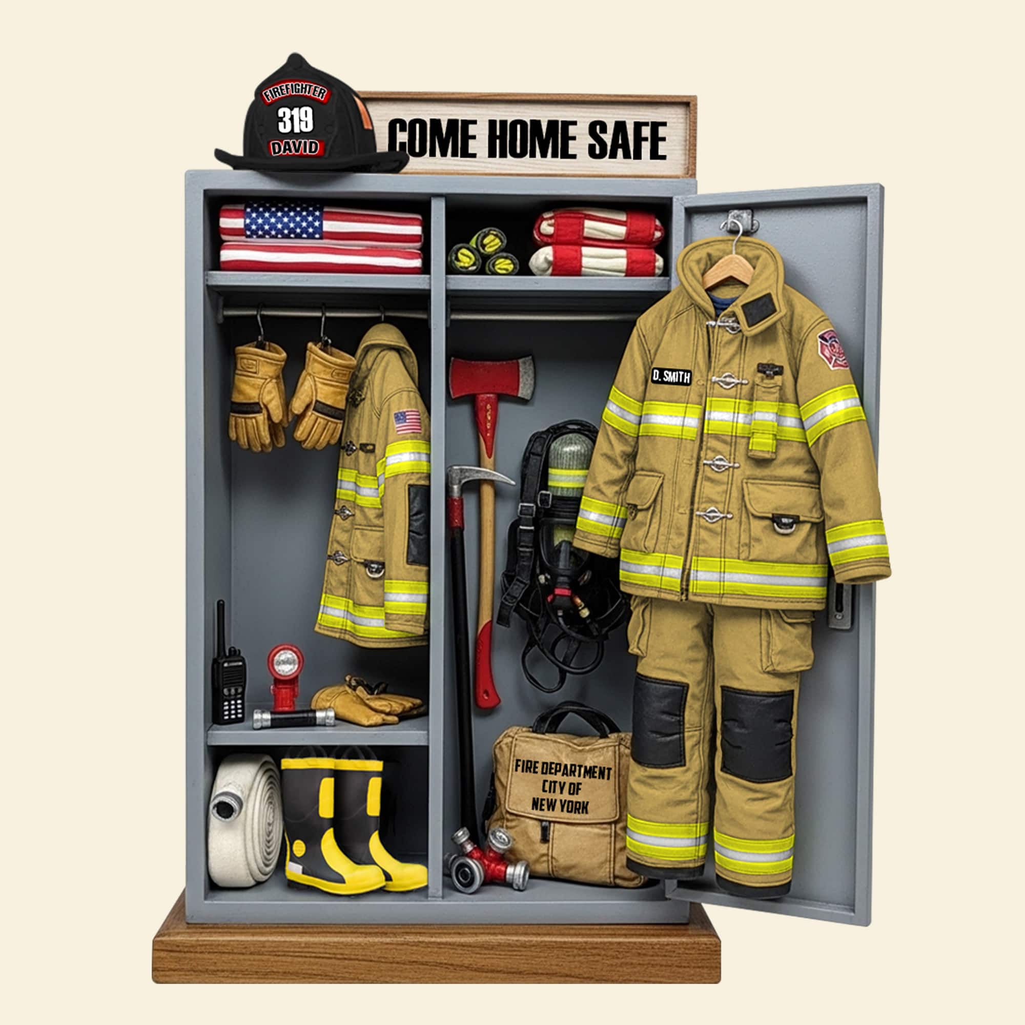 Firefighter Personal Locker Plaque - Personalized Christmas Gifts For Firefighter 06qhtn290525