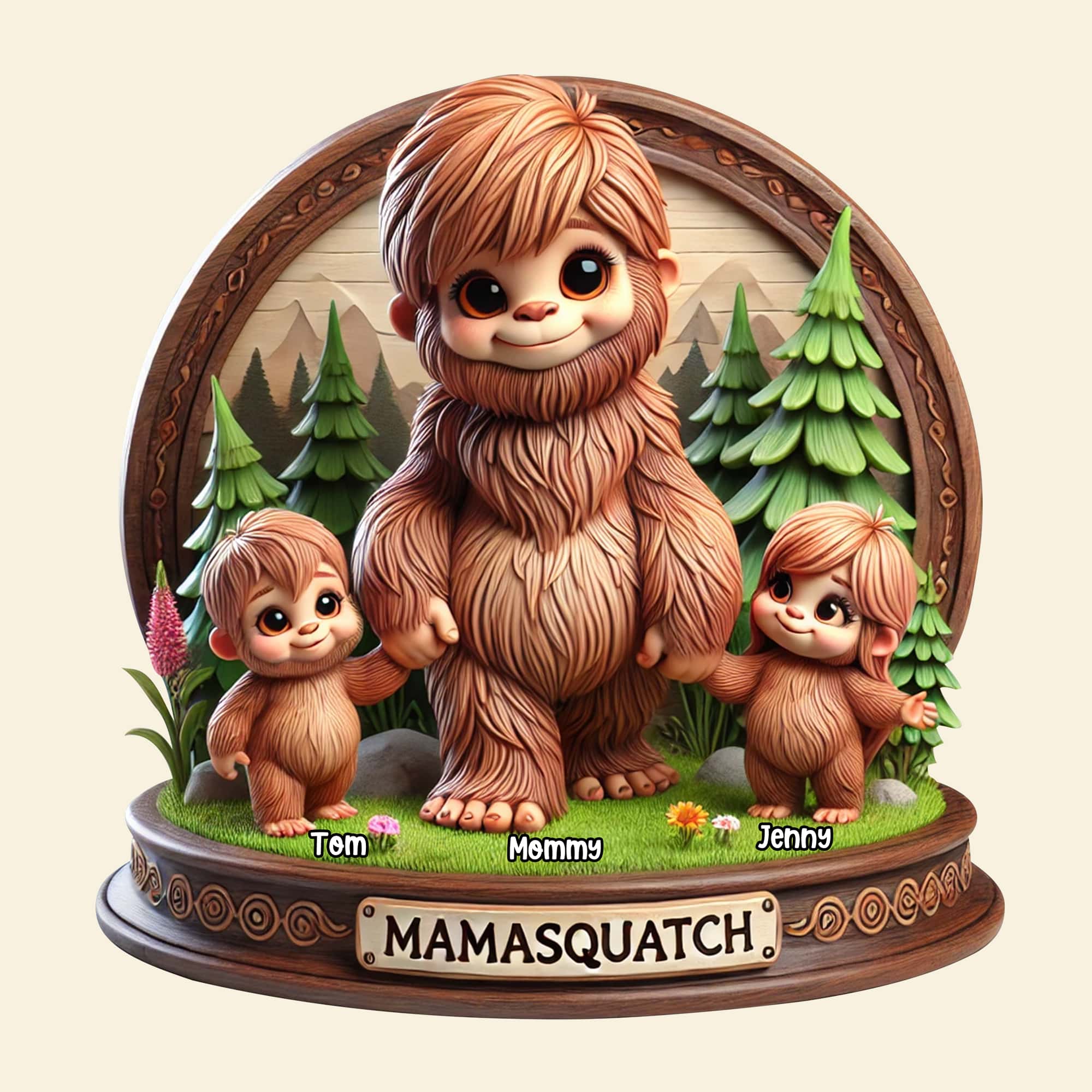 Personalized Gifts For Mom Big Foot Plaque Mamasquatch 04katn150425