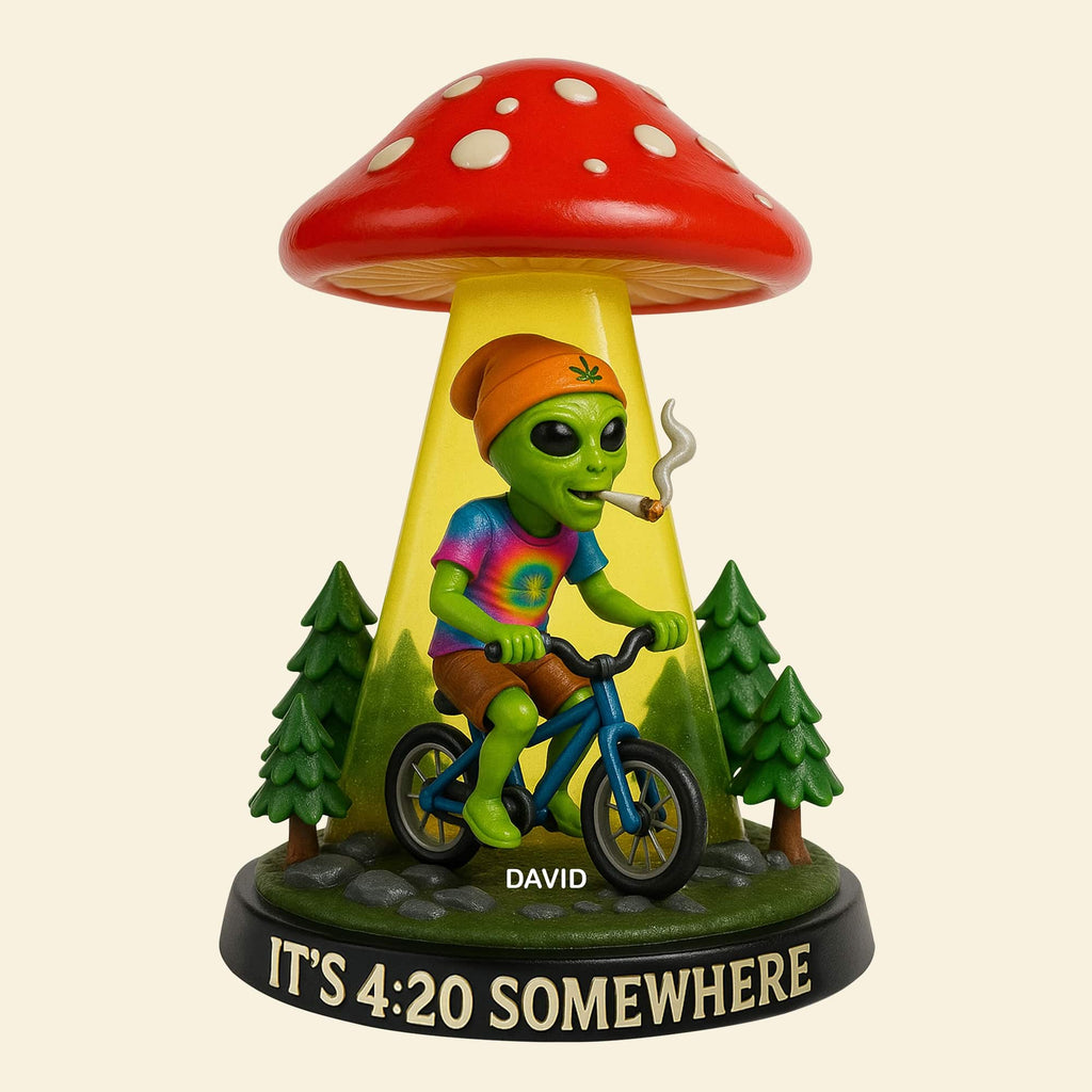 Funny Alien Acrylic Plaque Personalized Gifts For Smoker 01totn200525