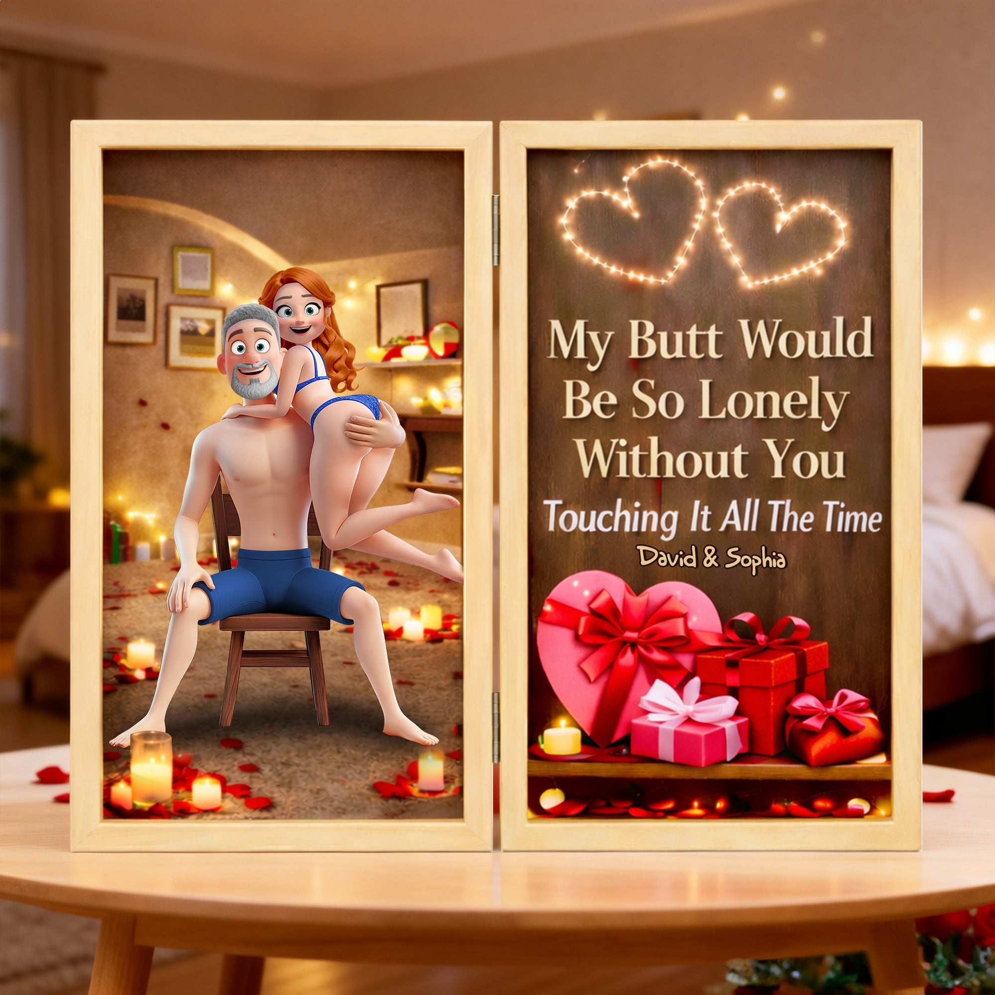 Romantic Naughty Couple Acrylic Plaque - Personalized Gifts For Couples 02OHLU020226