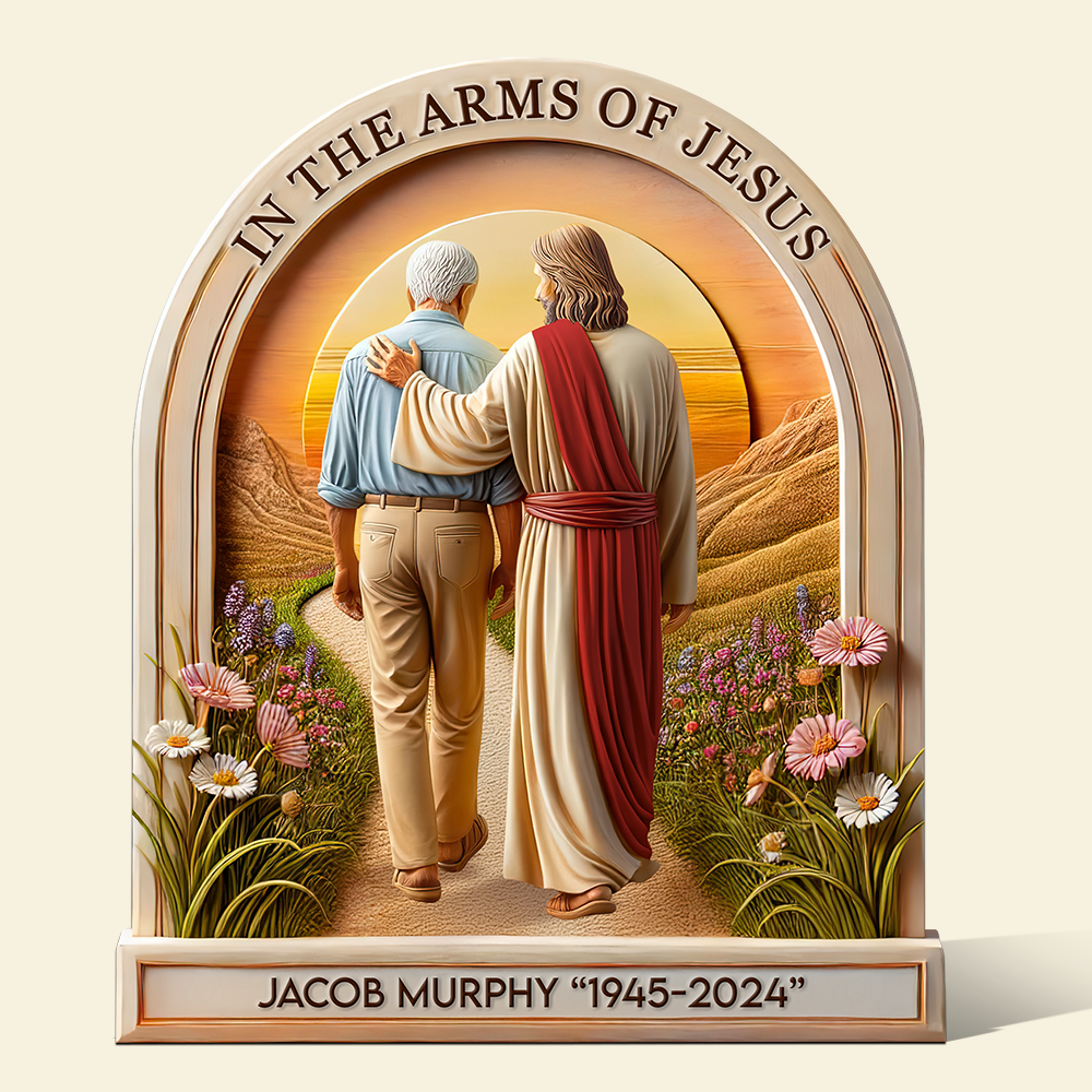 Heaven Jesus Plaque - Personalized Memorial Gifts 02hupu160425