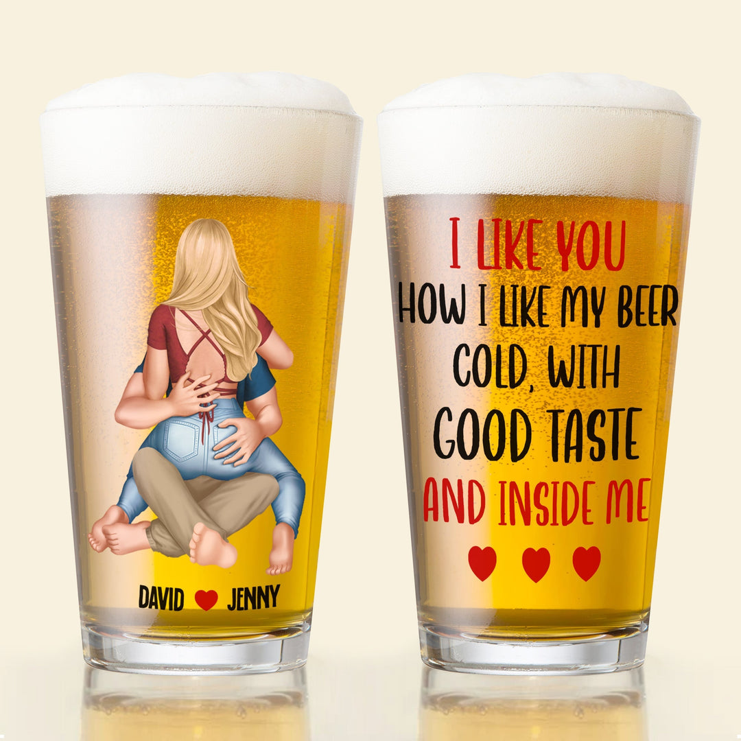 Personalized Gifts For Couple Beer Glass 03natn220724hh Sexy Couple
