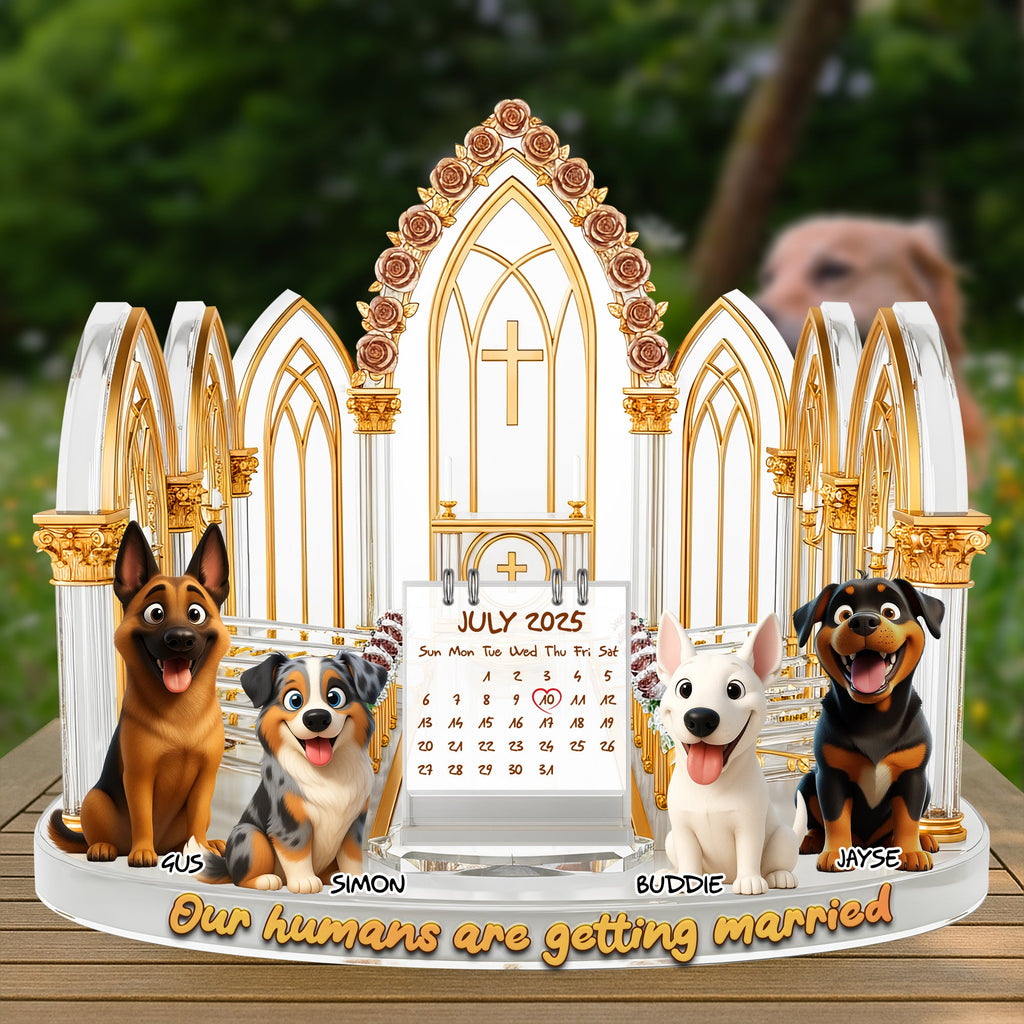 Engagement Acrylic Plaque - Personalized Gifts For Dog Lovers 01TGLU280625