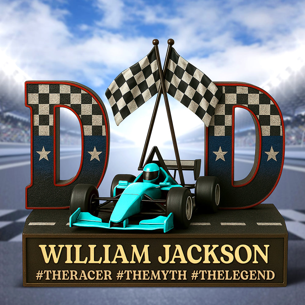 Racing Dad Acrylic Plaque - Personalized Gifts For Dad 05qhqn090525
