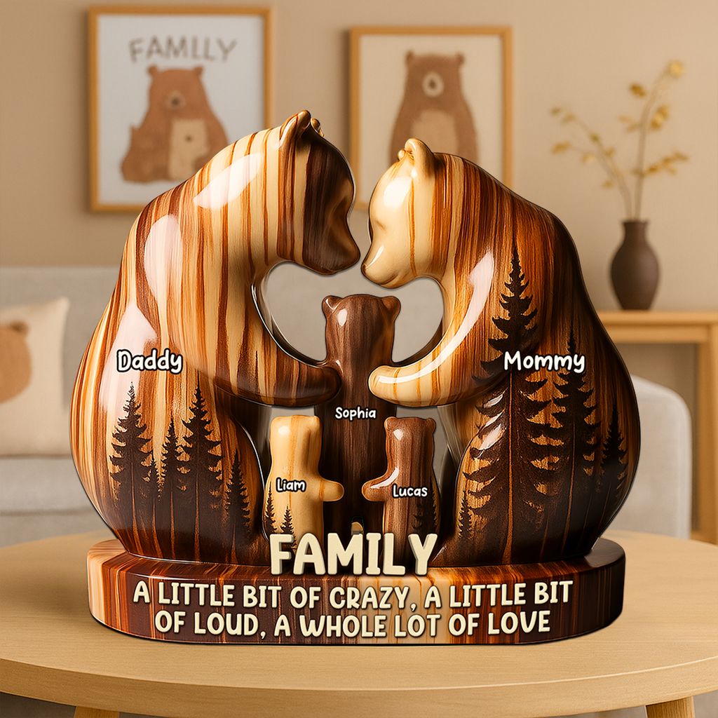 Personalized Gifts For Bear Family Acrylic Plaque 03TGPU180625
