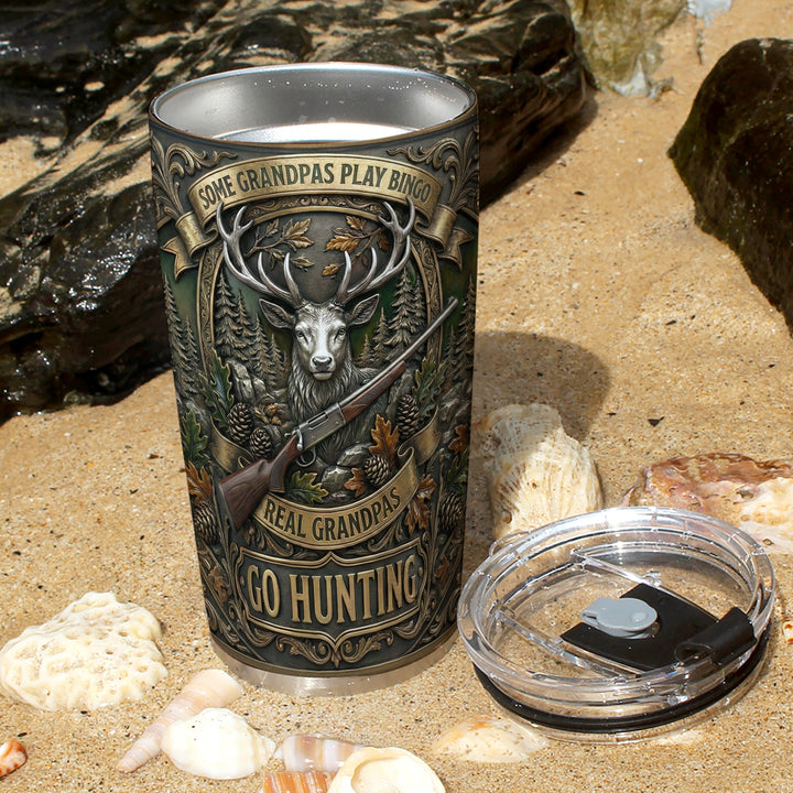 Hunting Grandpa 20oz Tumbler - Personalized Gifts For Grandpa Tumbler 02PAQN280226