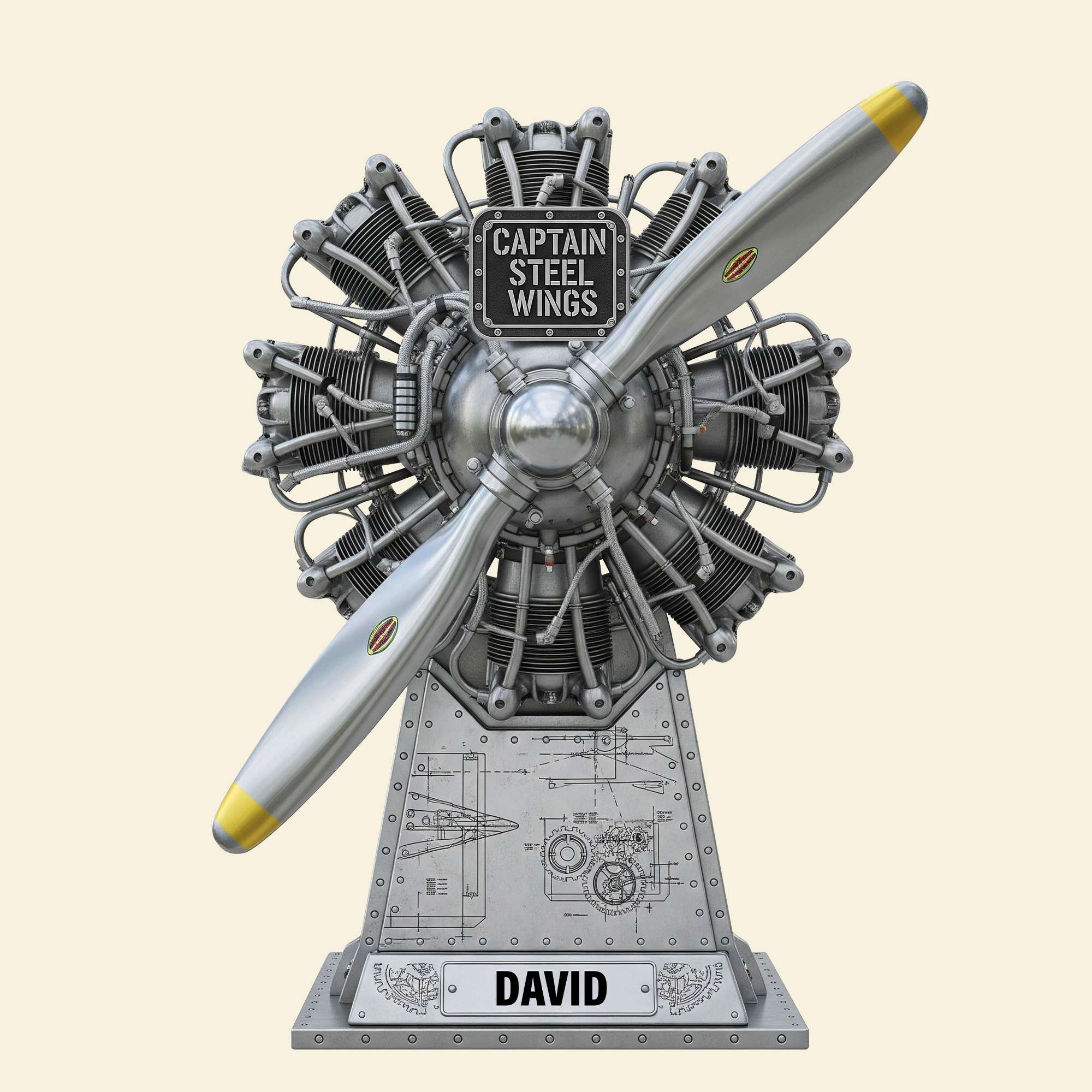 Radial Airplane Engine Acrylic Plaque - Personalized Gifts For Pilot 02OHTN090625