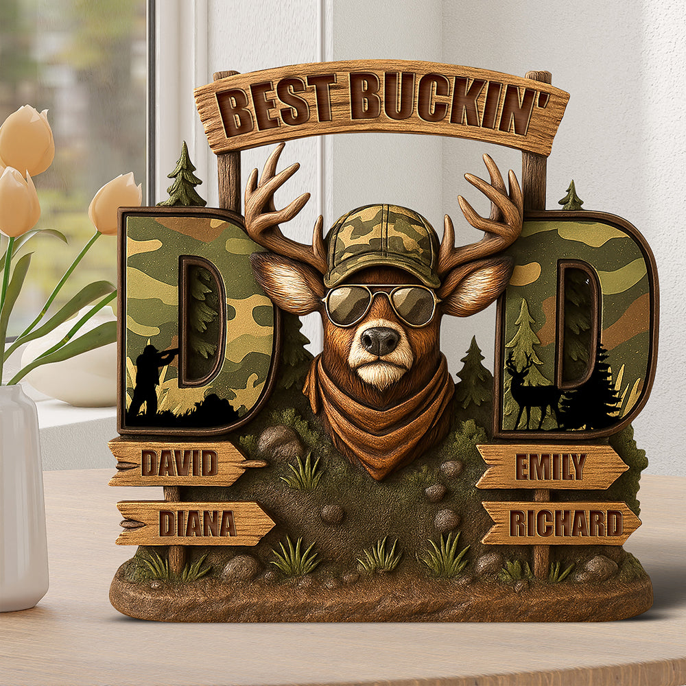 Deer Dad Acrylic Plaque - Personalized Gifts For Dad 01xqqn300425