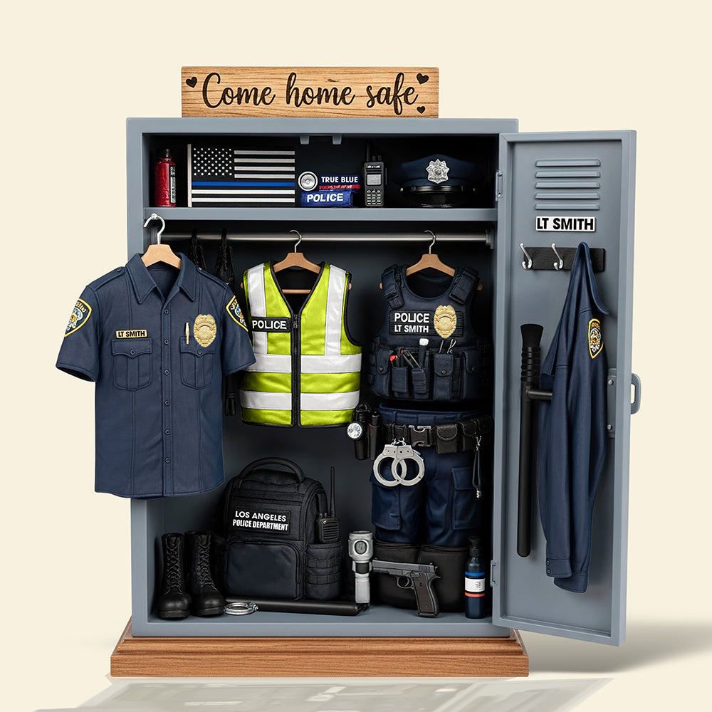 Christmas Police Locker Acrylic Plaque – Personalized Gifts For Officers 03qhqn290525