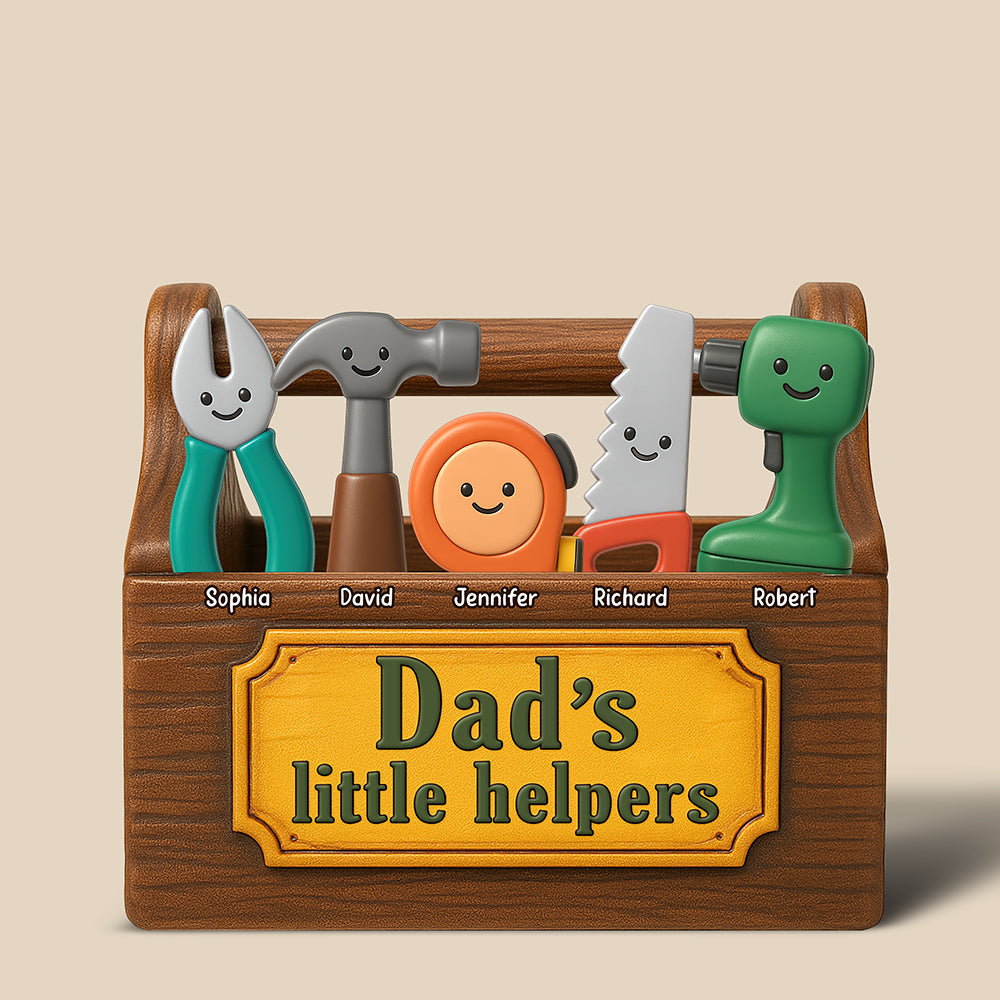 Daddy's Little Helpers Acrylic Plaque - Personalized Gifts For Father 01NAQN020525