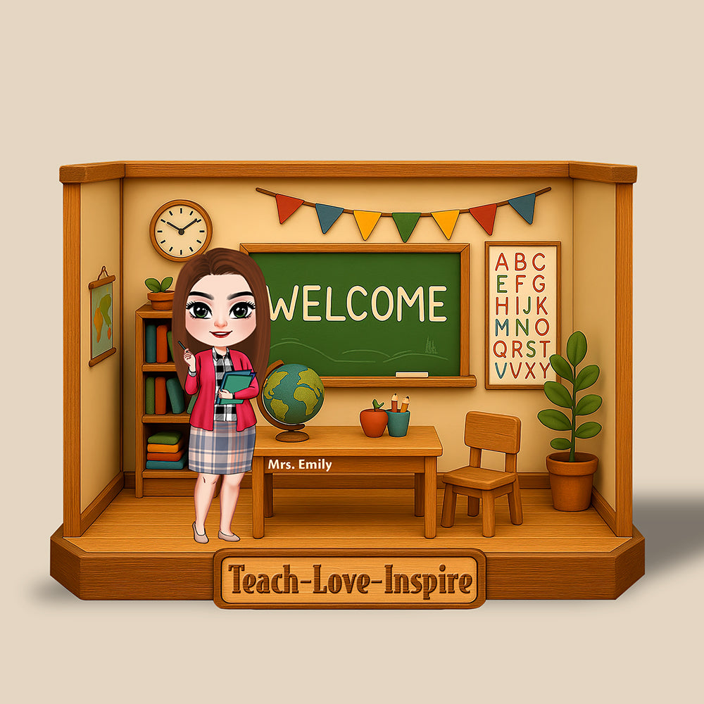 Teacher Love Inspire Plaque - Personalized Gifts For Teacher 04naqn160425