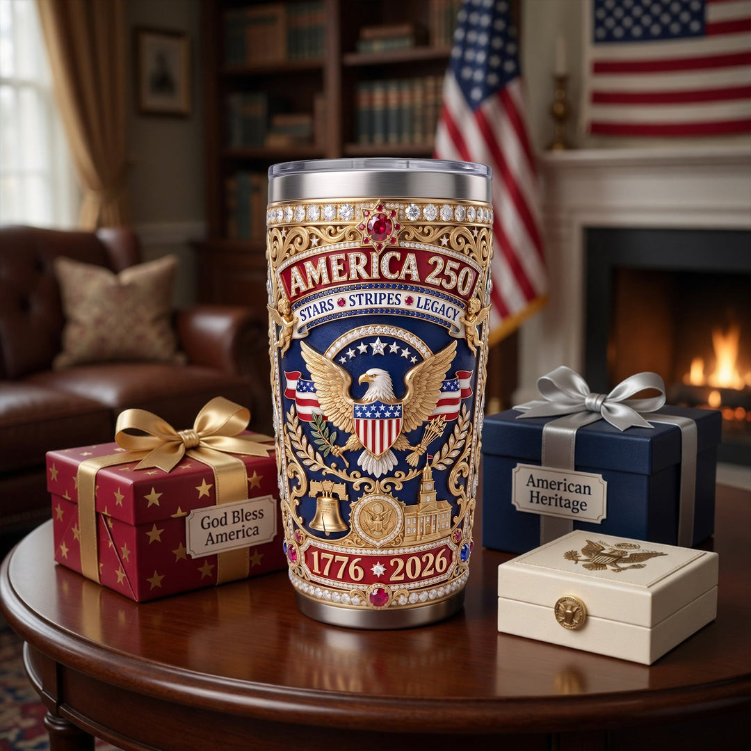 Patriotic 250 USA Tumbler - Personalized Anniversary Gifts 01TYLU110526