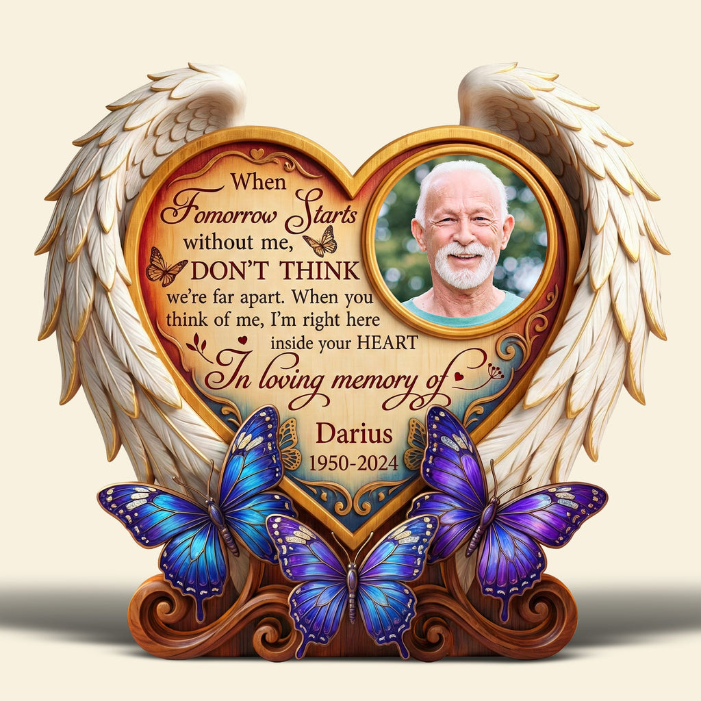Miss The Angel In Heaven Acrylic Plaque - Custom Photo To Remember Loved One 01huqn220126
