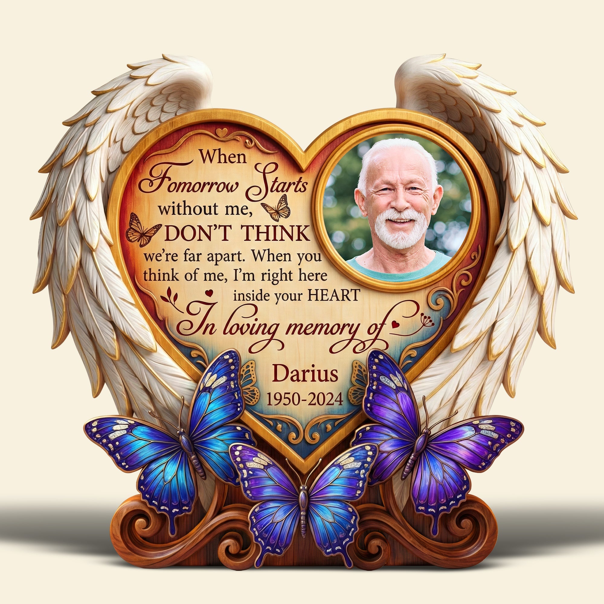 Miss The Angel In Heaven Acrylic Plaque - Custom Photo To Remember Loved One 01huqn220126