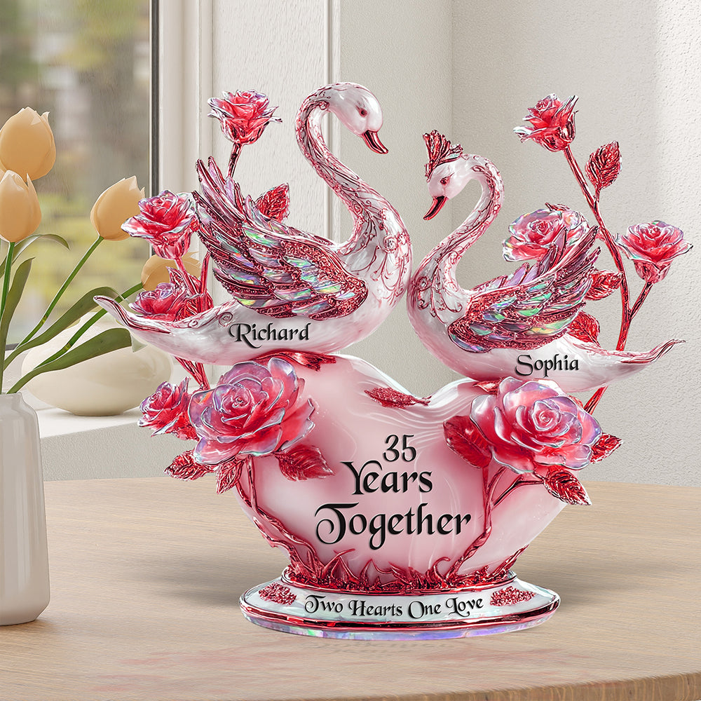 Swan Couple Plaque - Personalized Gifts For Couple 04tgqn300525