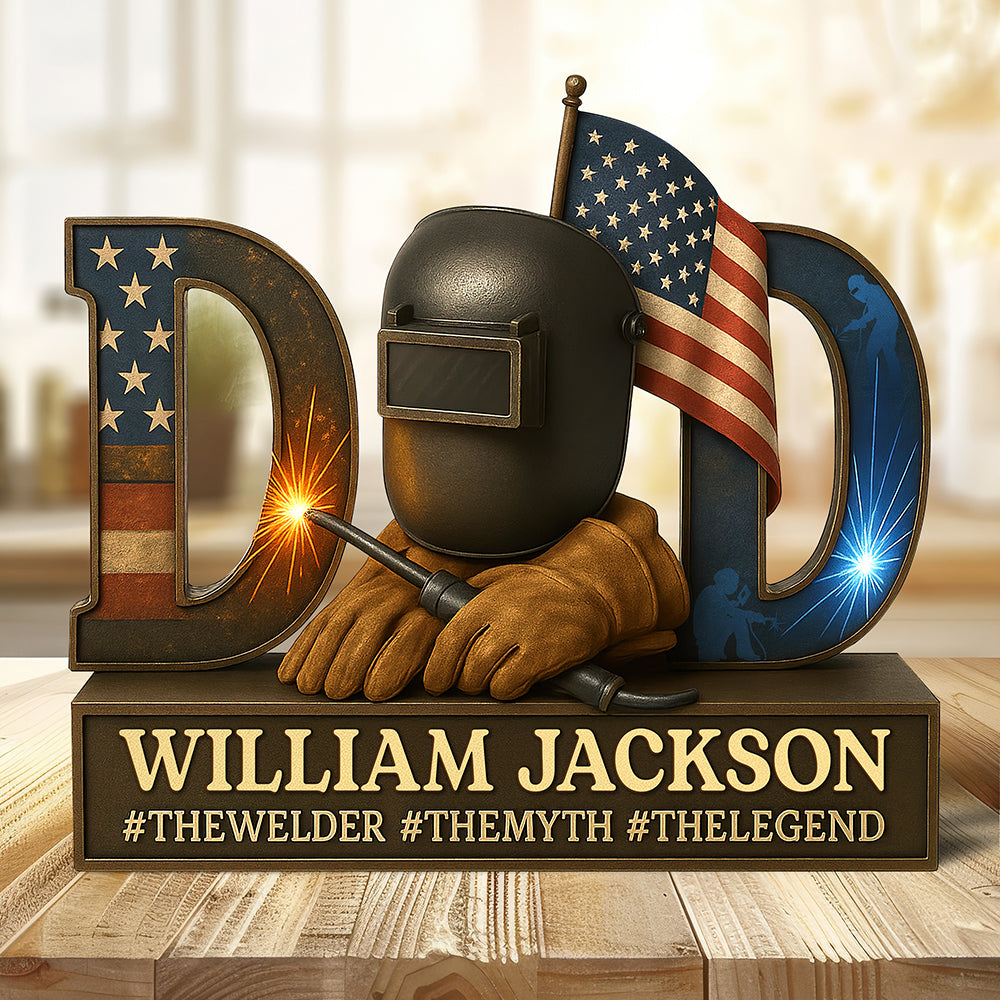 American Welder Acrylic Plaque - Personalized Gifts For Dad 05qhqn130525