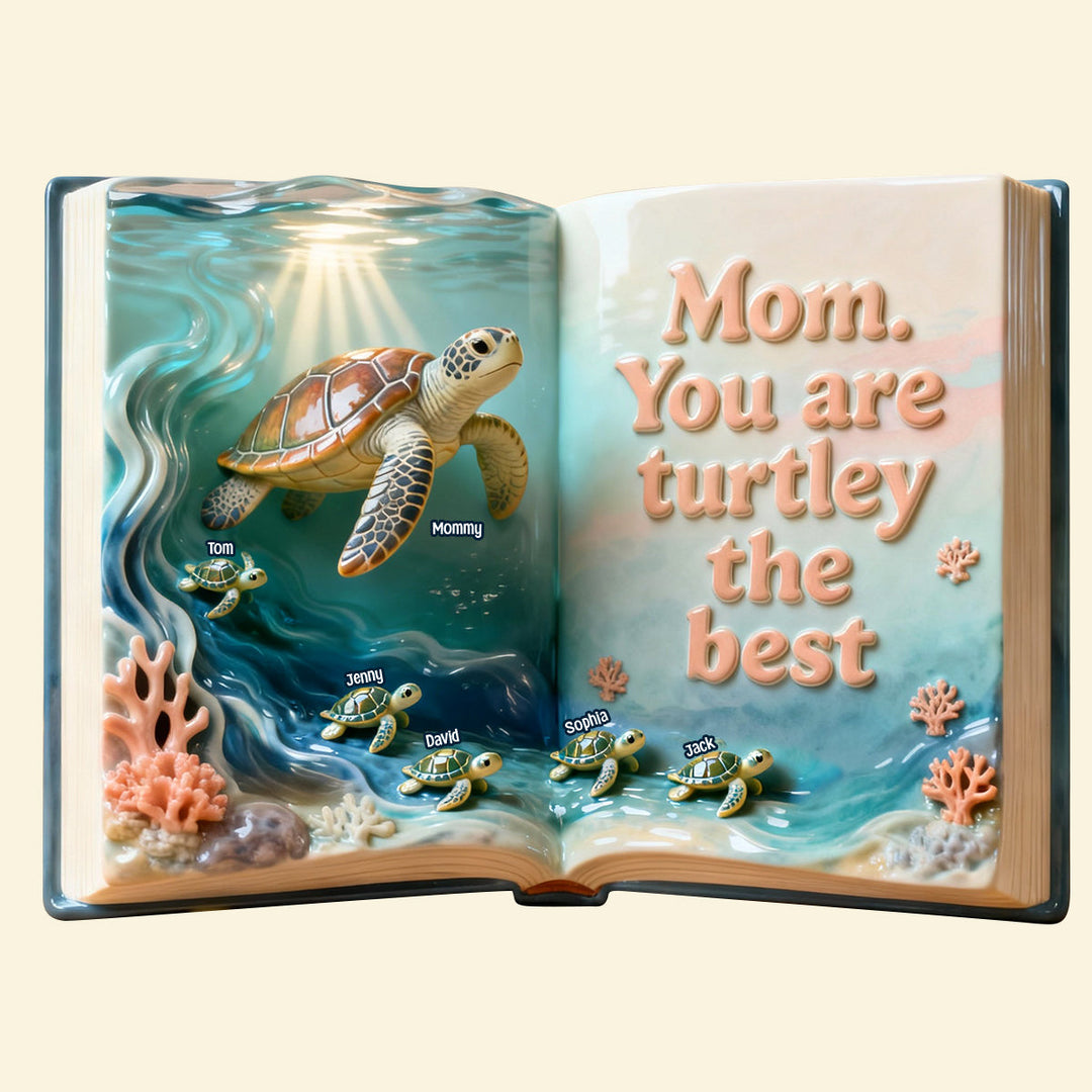 Best Turtle Mom Ever Acrylic Plaque - Personalized Gifts For Mom 06TOTN290126
