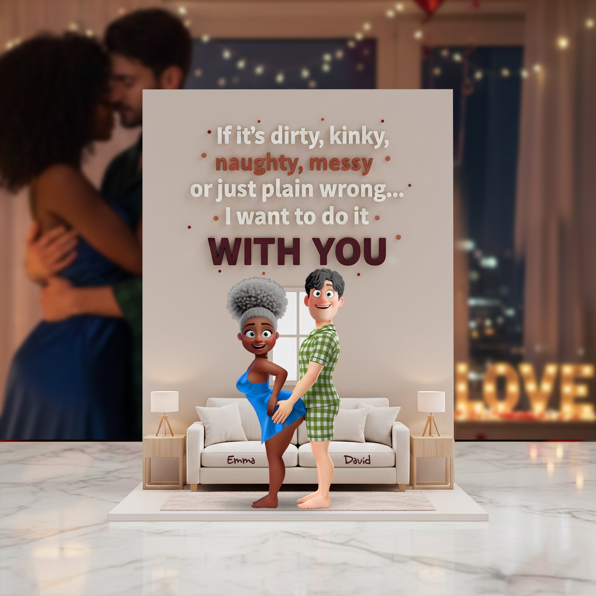 Playful Couple Acrylic Plaque - Personalized Gifts For Couples 01OHLU020226